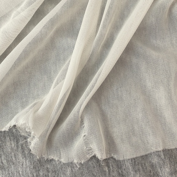 FINN & Clover Tank top Tulle Ruffled Grey & Off White Size medium summer tunic - Picture 6 of 7